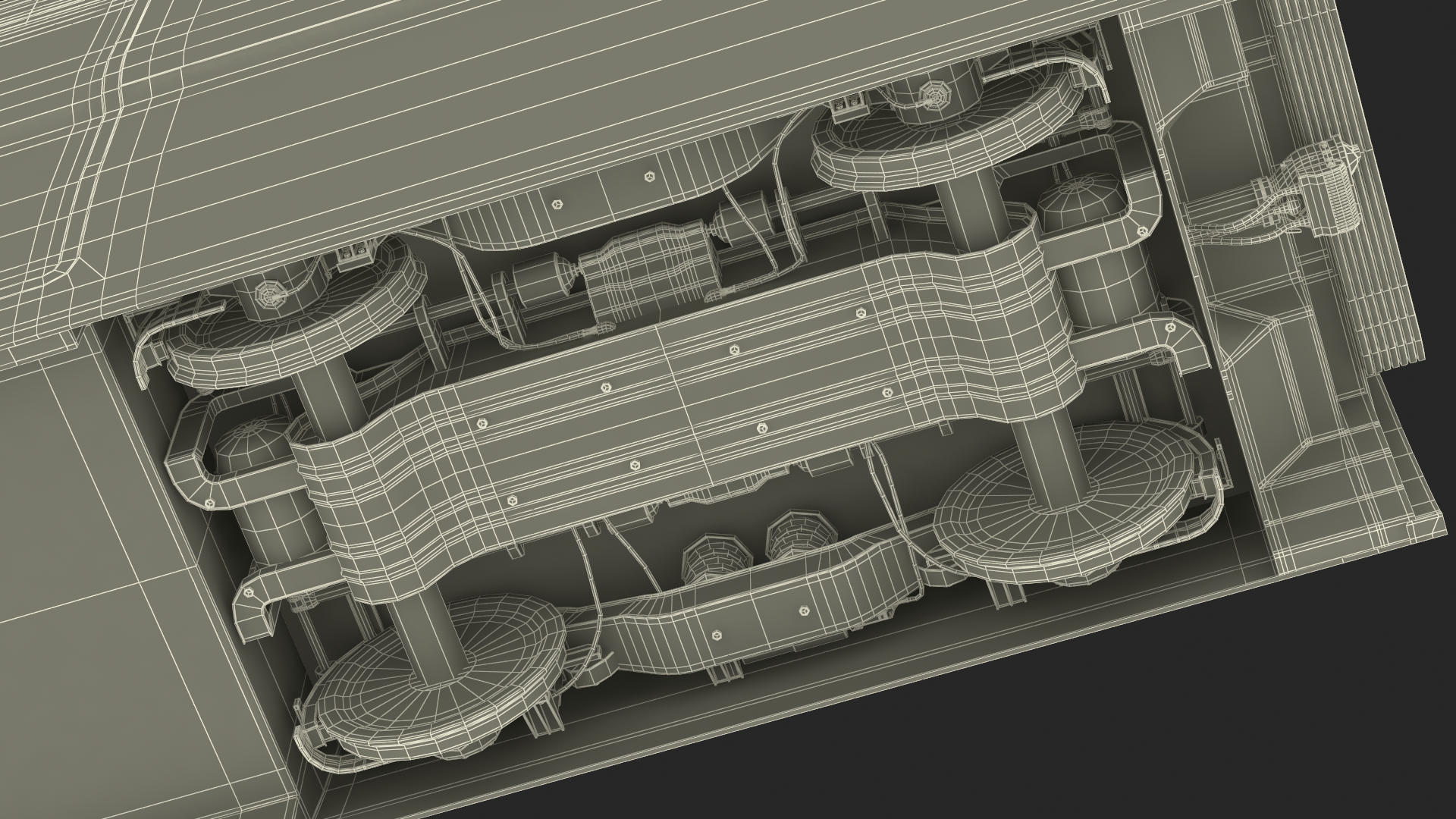 Futuristic Passenger Wagon Black 3D