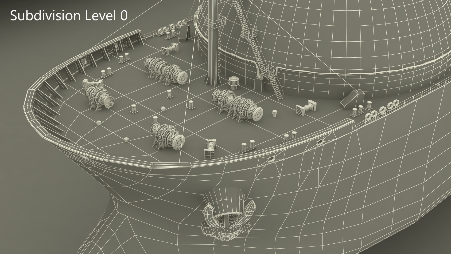 LNG Terminal with Gas Carrier Ship 3D model