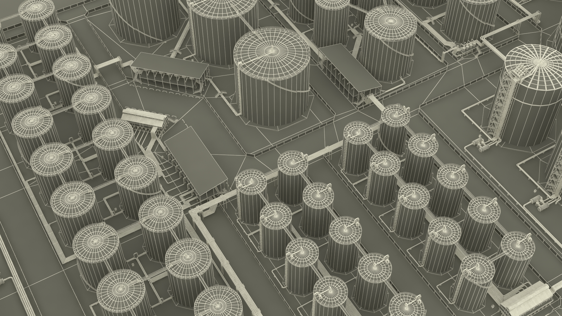 LNG Terminal with Gas Carrier Ship 3D model