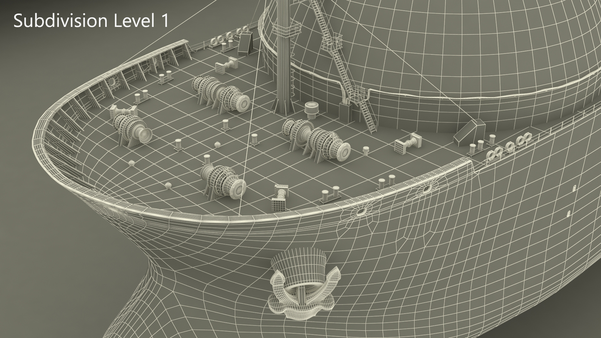 LNG Terminal with Gas Carrier Ship 3D model