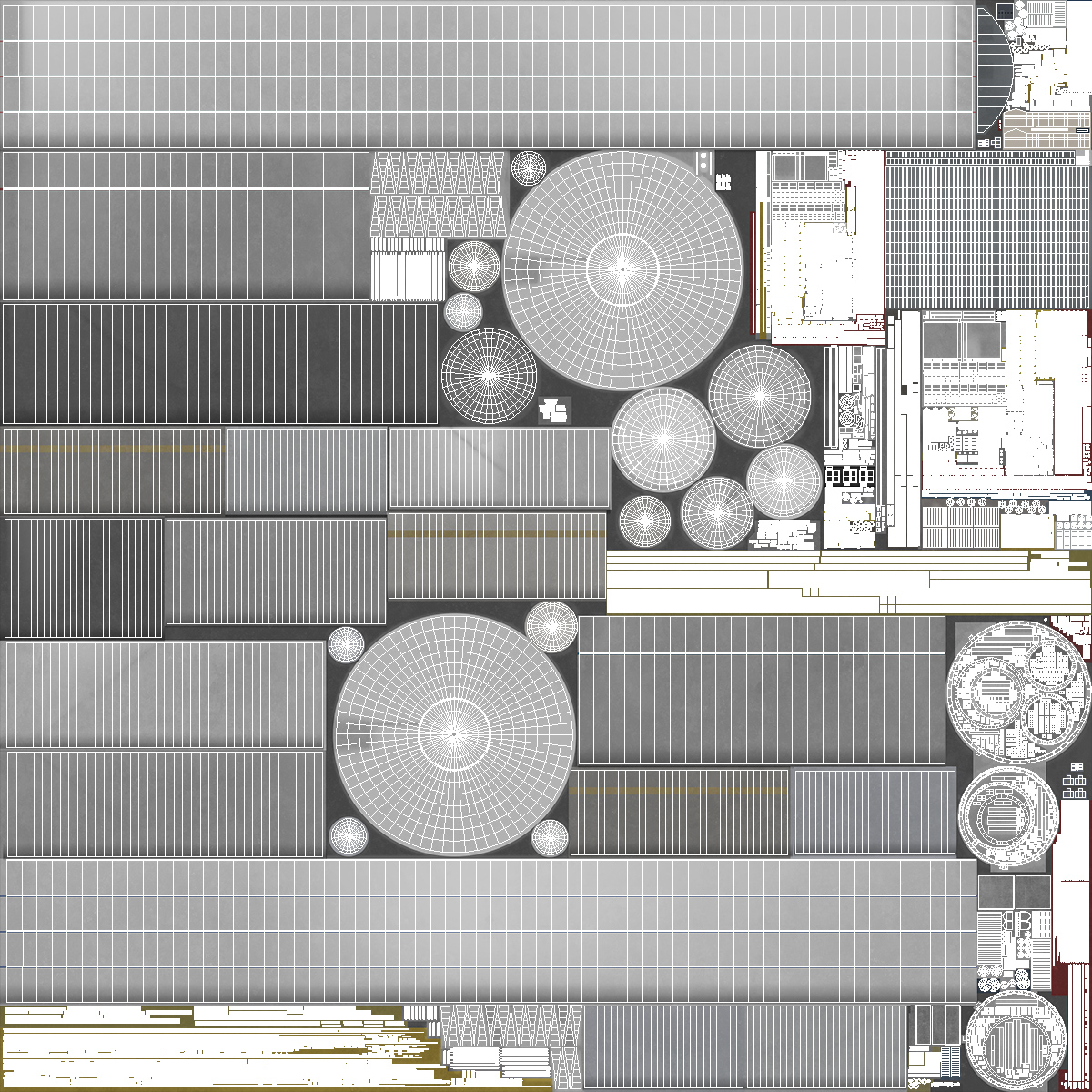 LNG Terminal with Gas Carrier Ship 3D model