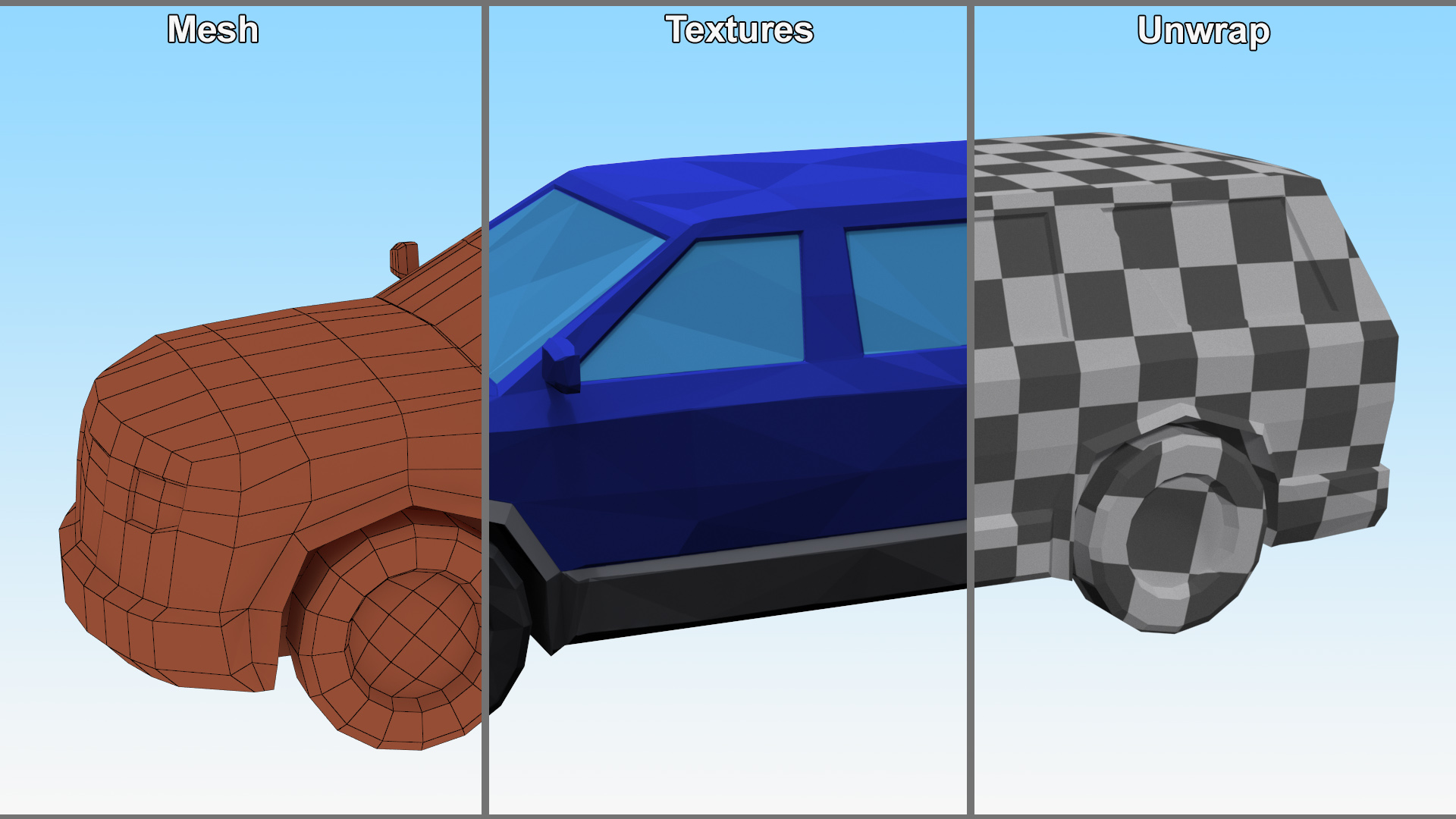 Low Poly Stylized Model SUV 3D