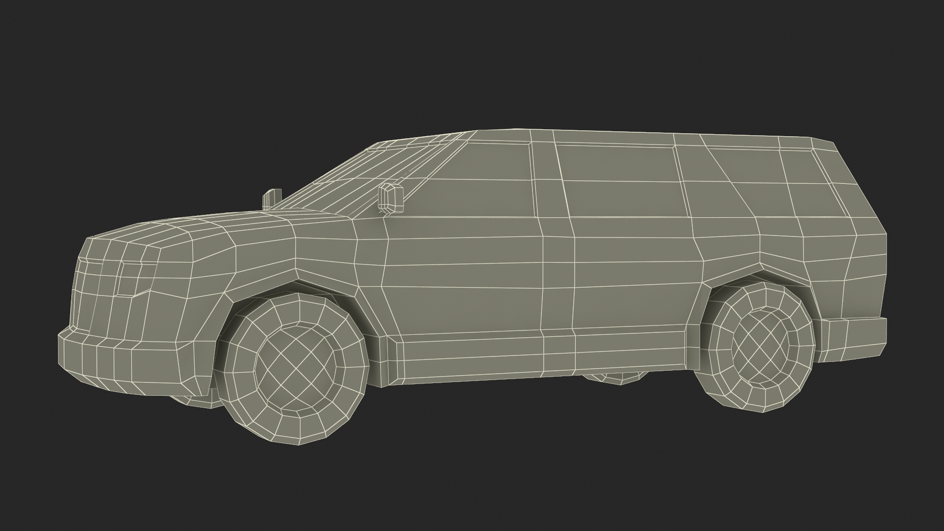 Low Poly Stylized Model SUV 3D