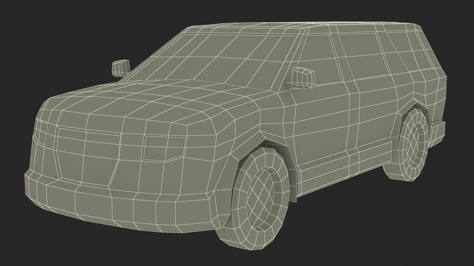 Low Poly Stylized Model SUV 3D