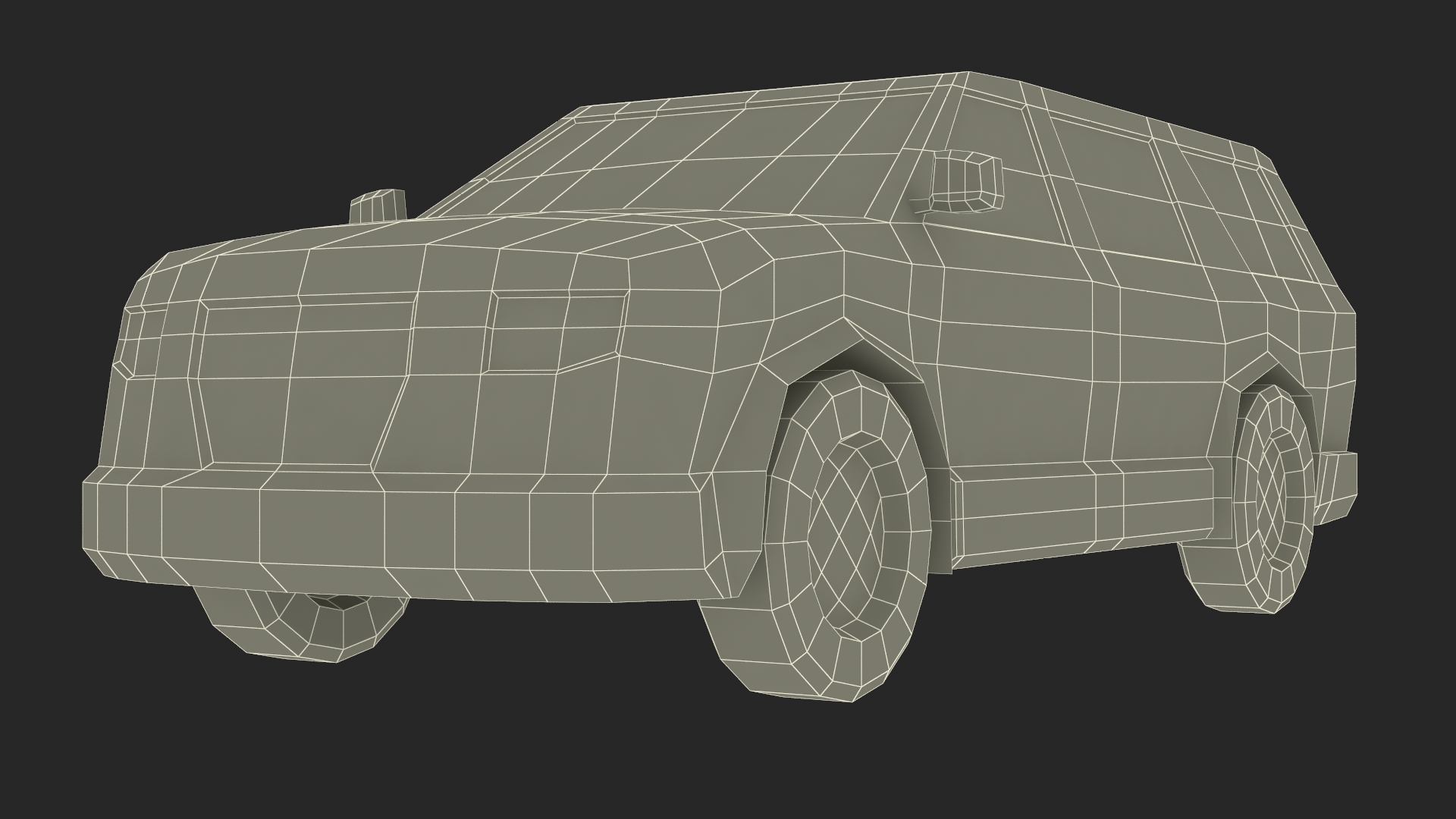 Low Poly Stylized Model SUV 3D