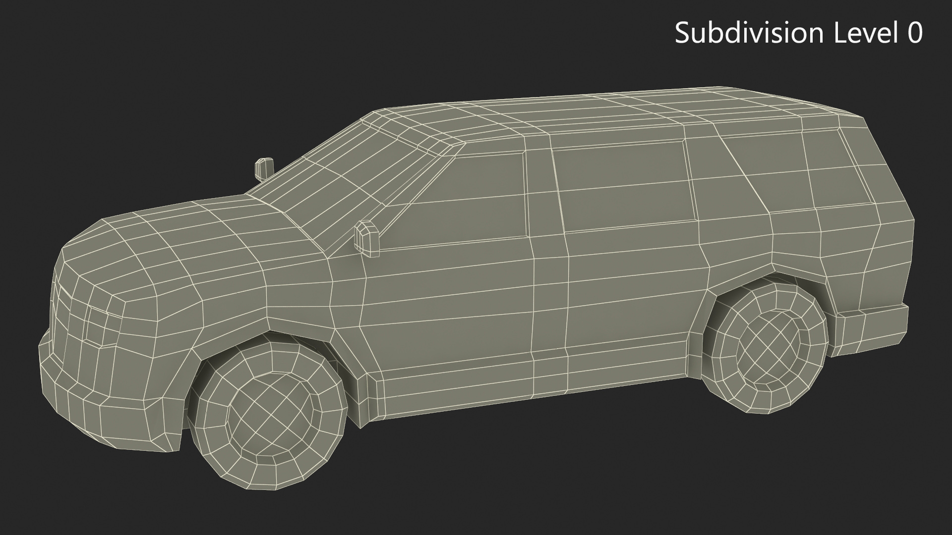 Low Poly Stylized Model SUV 3D