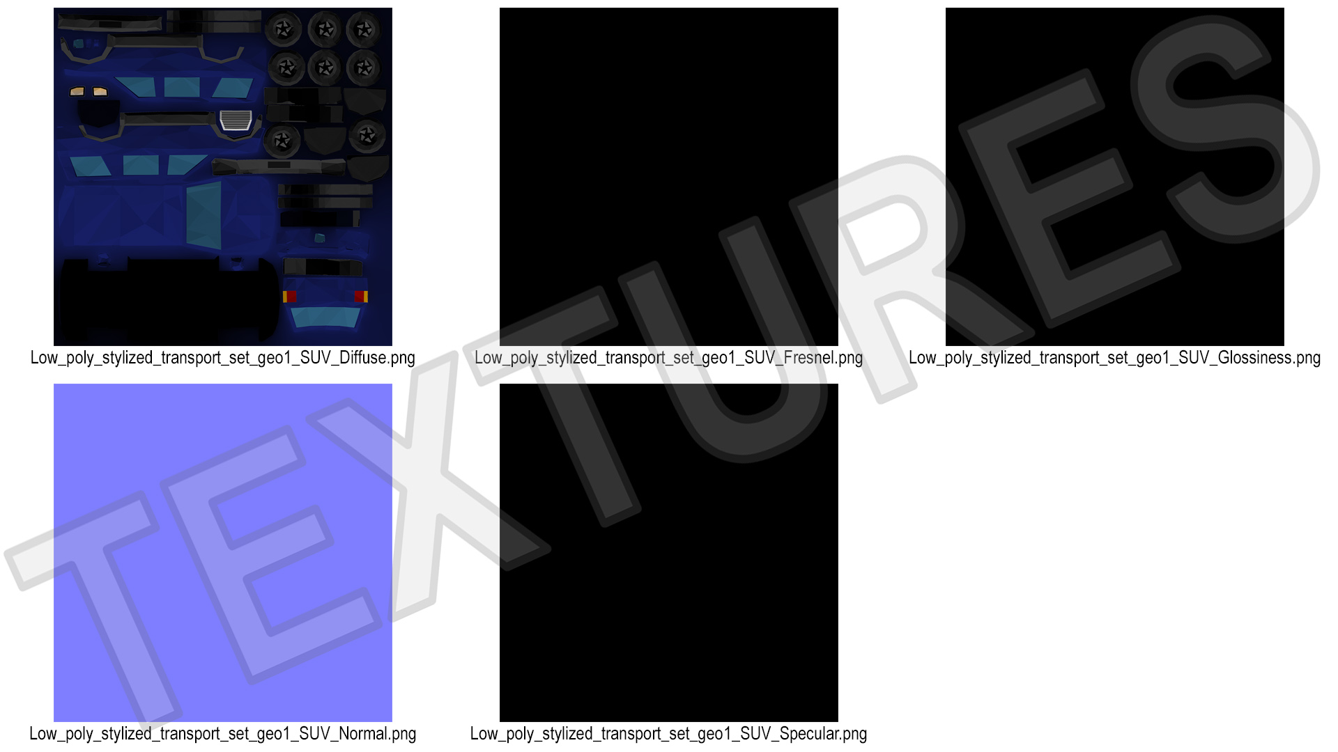 Low Poly Stylized Model SUV 3D