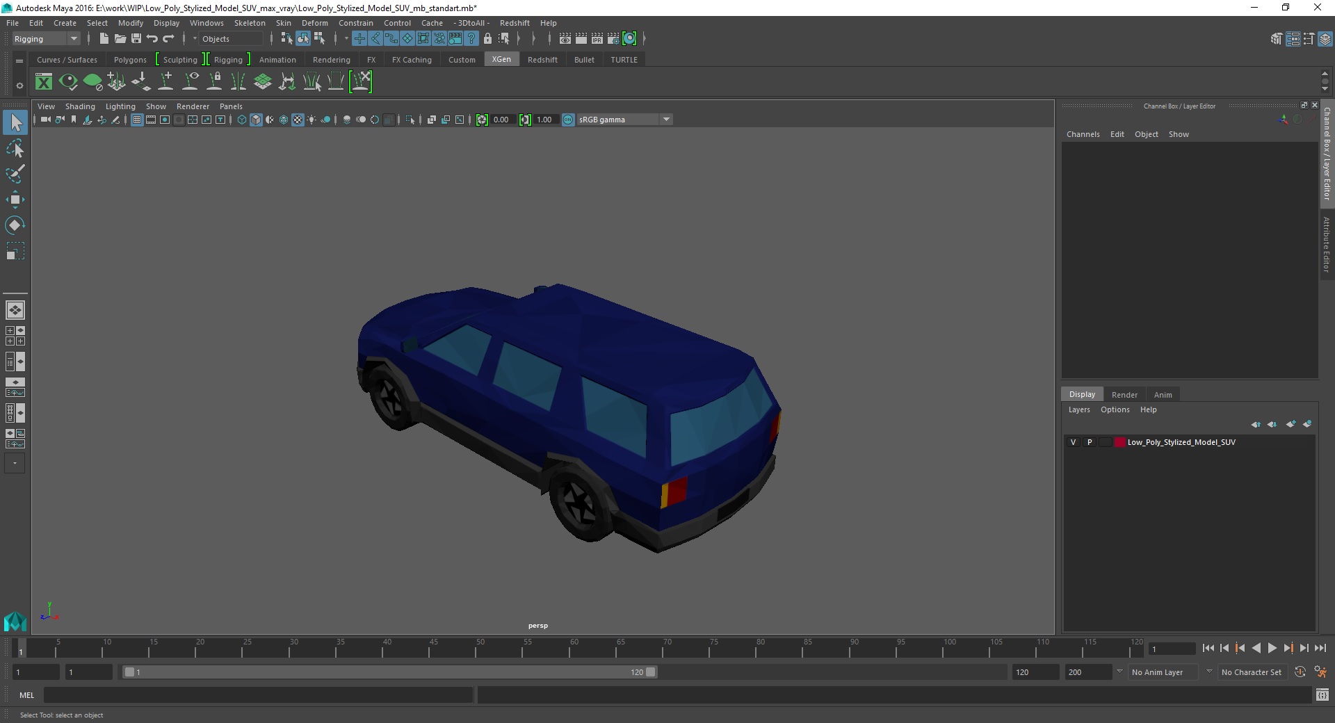 Low Poly Stylized Model SUV 3D