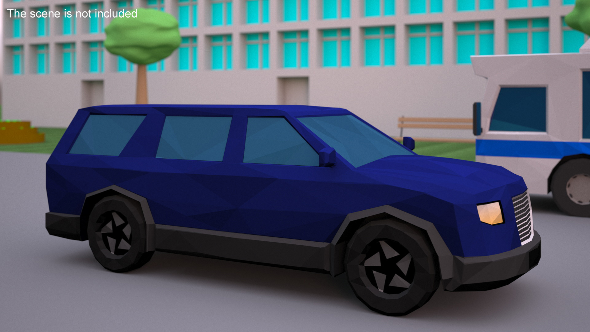 Low Poly Stylized Model SUV 3D