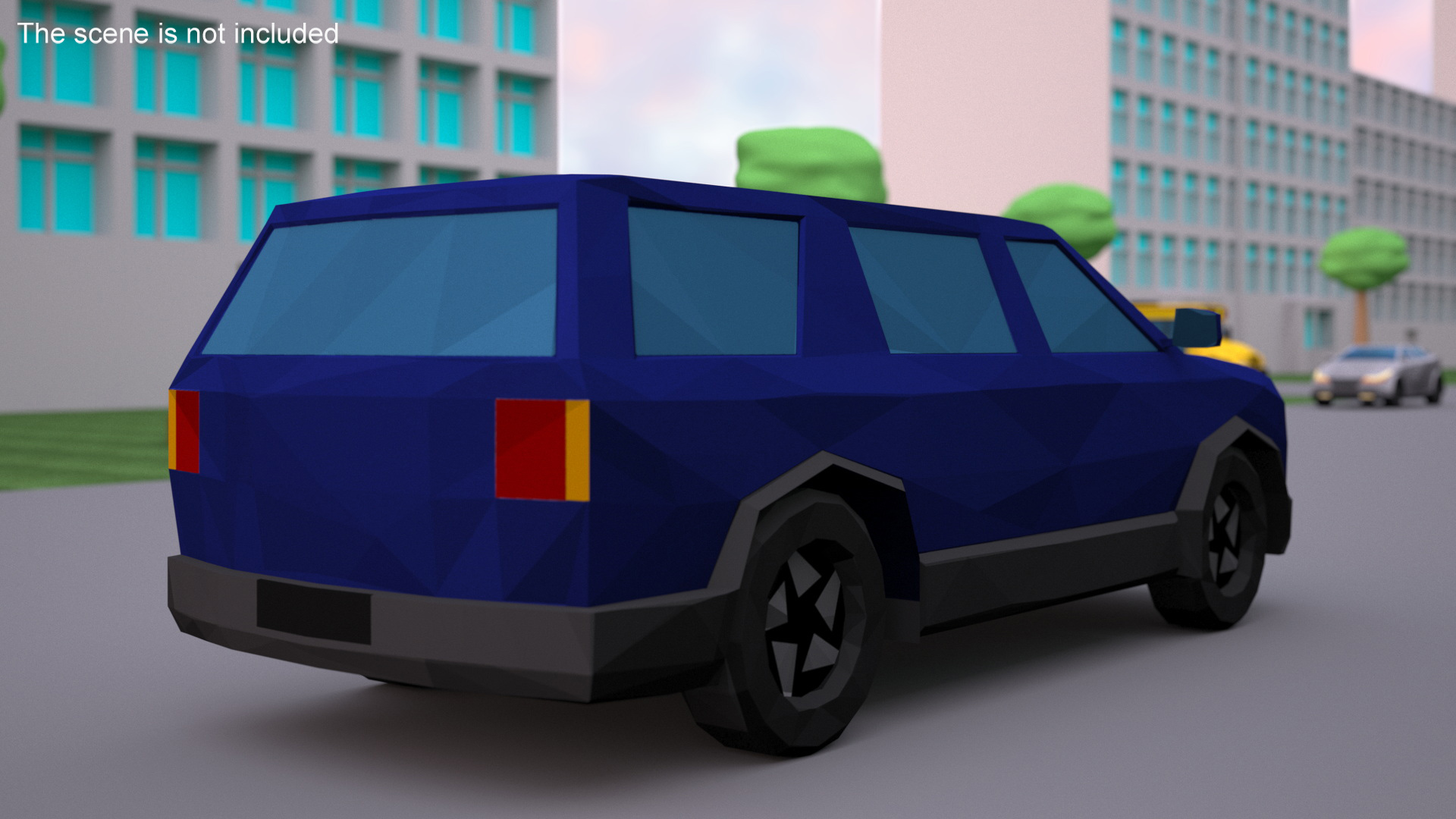 Low Poly Stylized Model SUV 3D