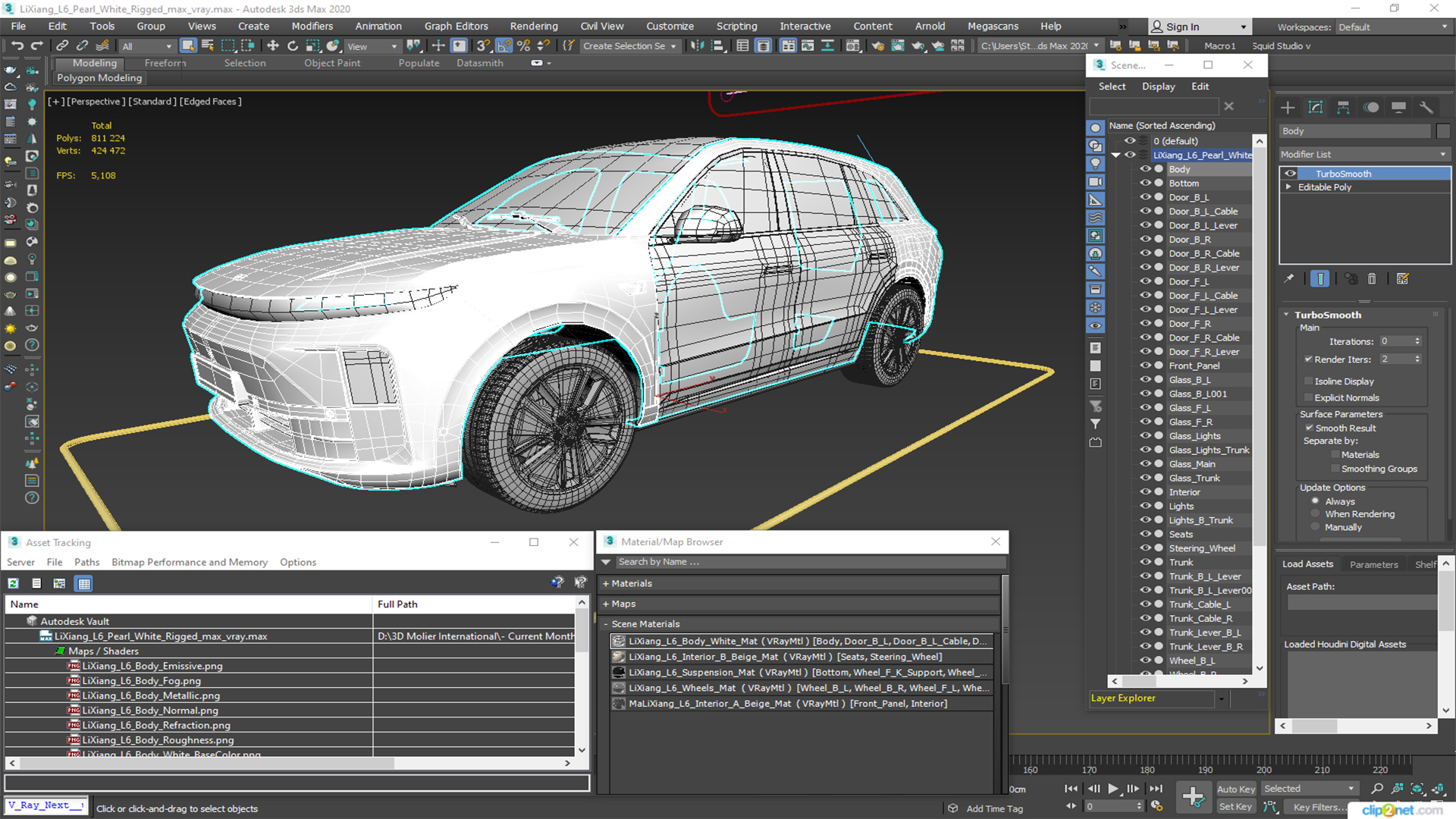 3D LiXiang L6 Pearl White Rigged for Maya model