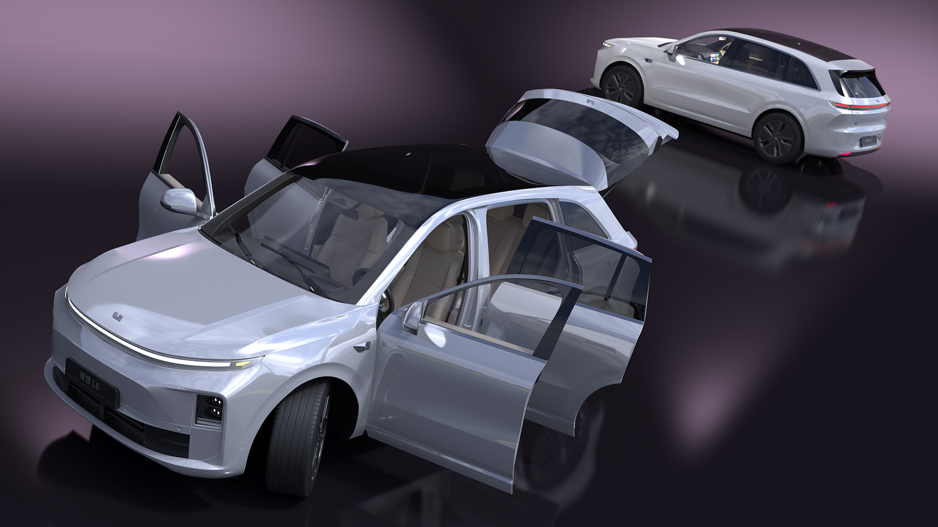 3D LiXiang L6 Pearl White Rigged for Maya model
