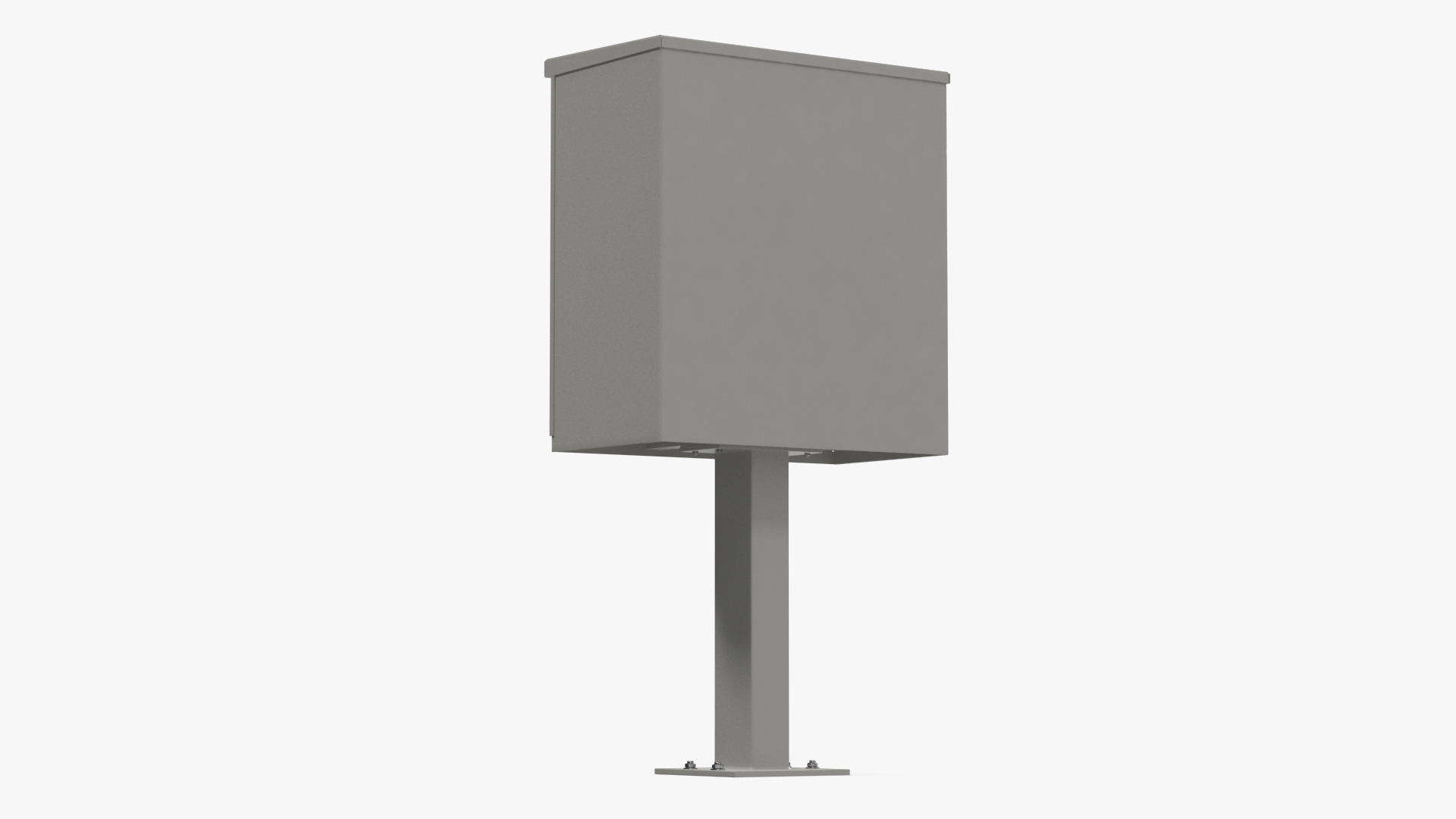 Grey Eight Door Two Parcel Cluster Mailbox 3D