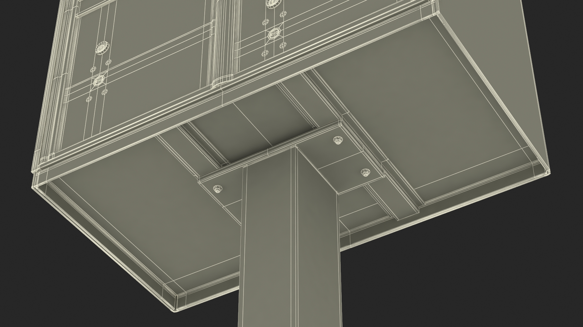 Grey Eight Door Two Parcel Cluster Mailbox 3D