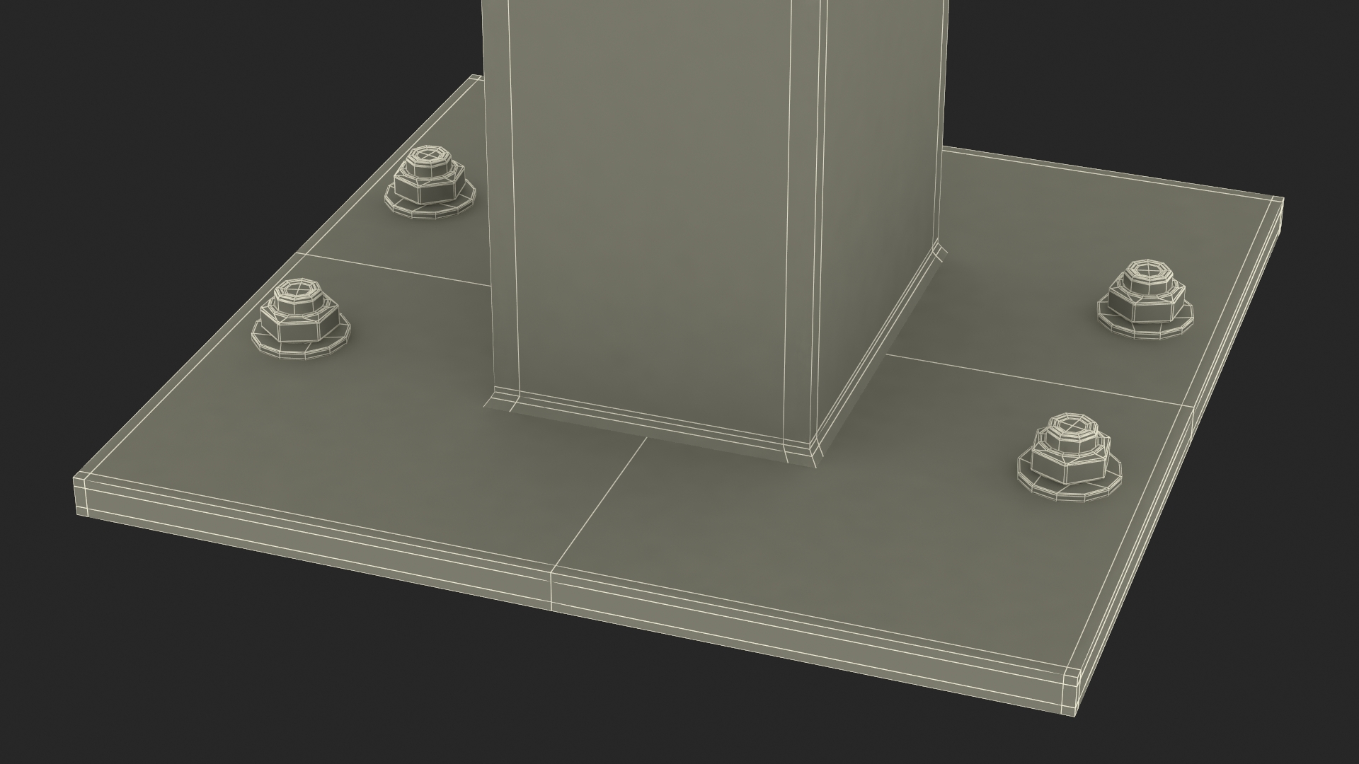 Grey Eight Door Two Parcel Cluster Mailbox 3D