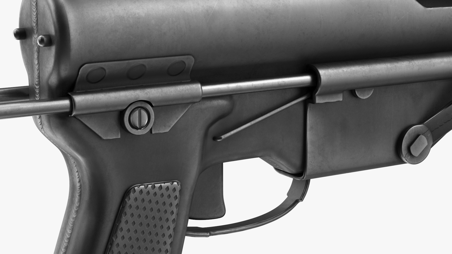 M3 Grease Gun Submachine Gun 45 Caliber 3D model