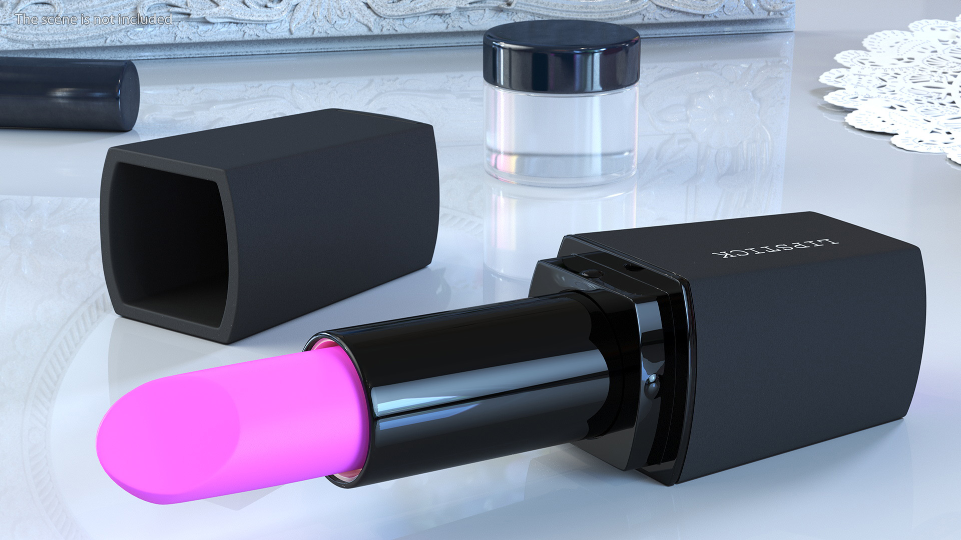 3D Ladies Square Lipstick Crimson Color