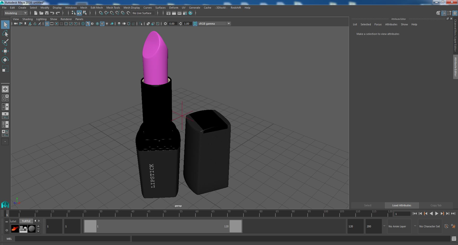 3D Ladies Square Lipstick Crimson Color