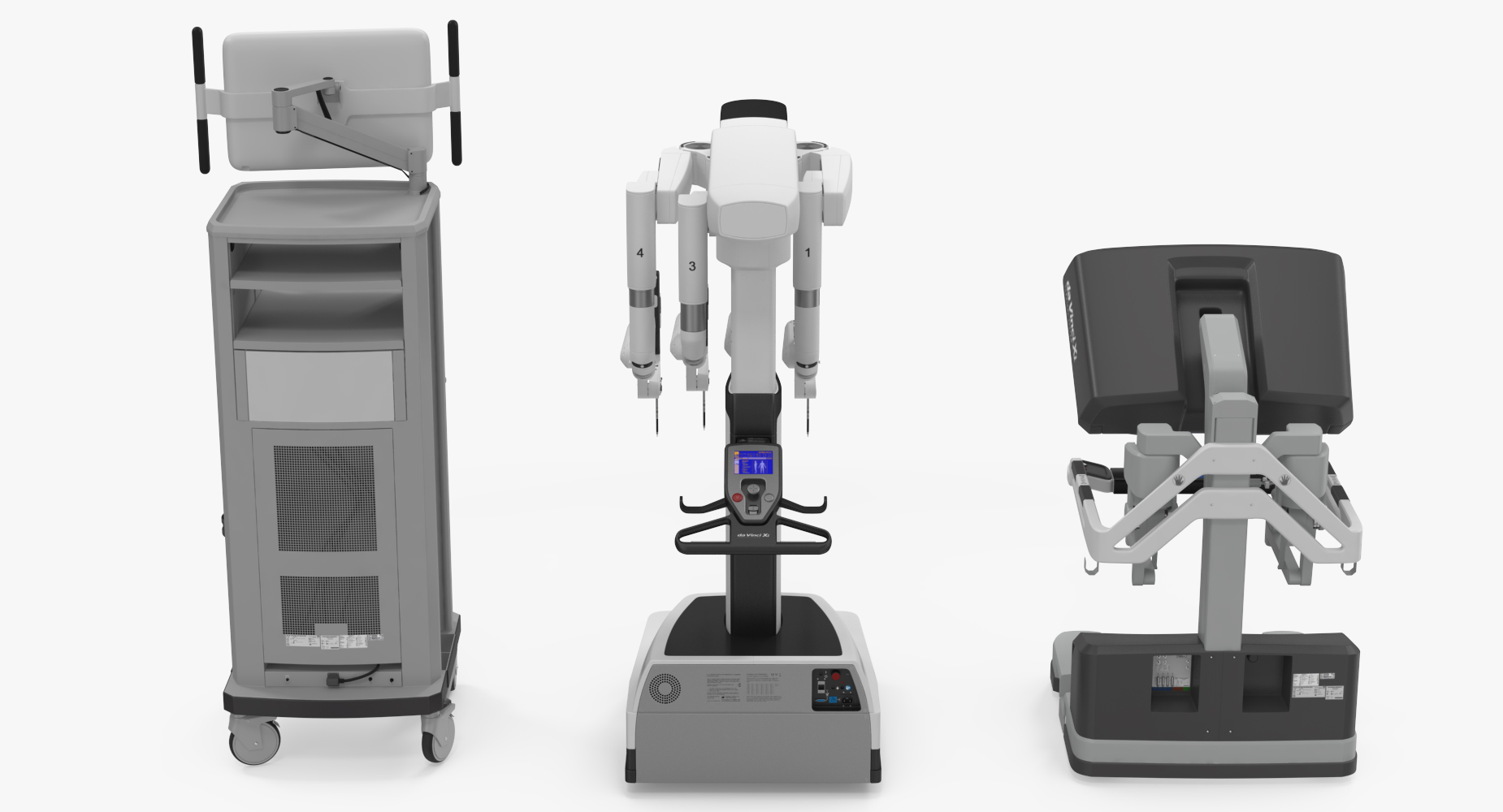 3D Full Da Vinci Surgical System Rigged