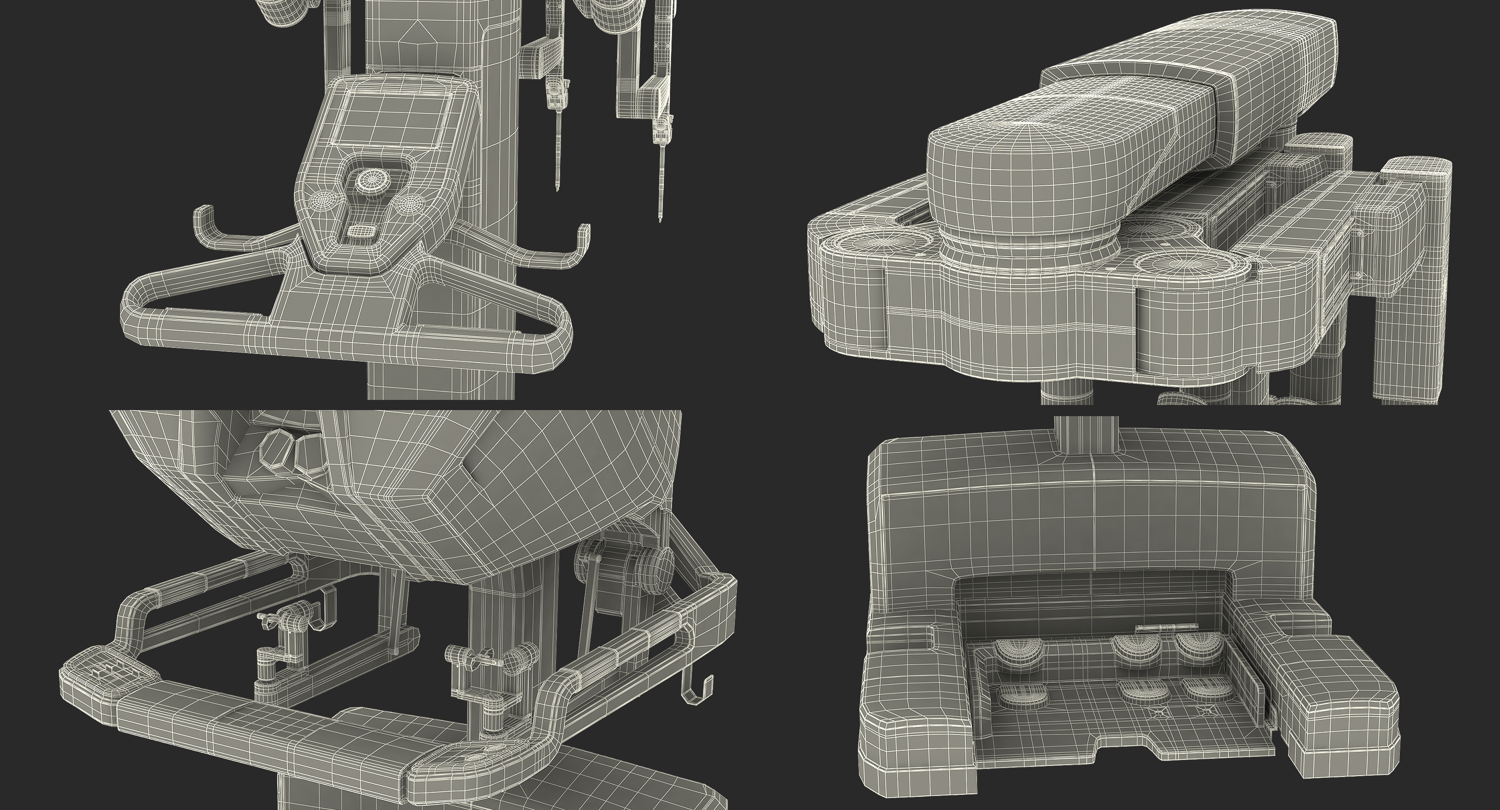 3D Full Da Vinci Surgical System Rigged