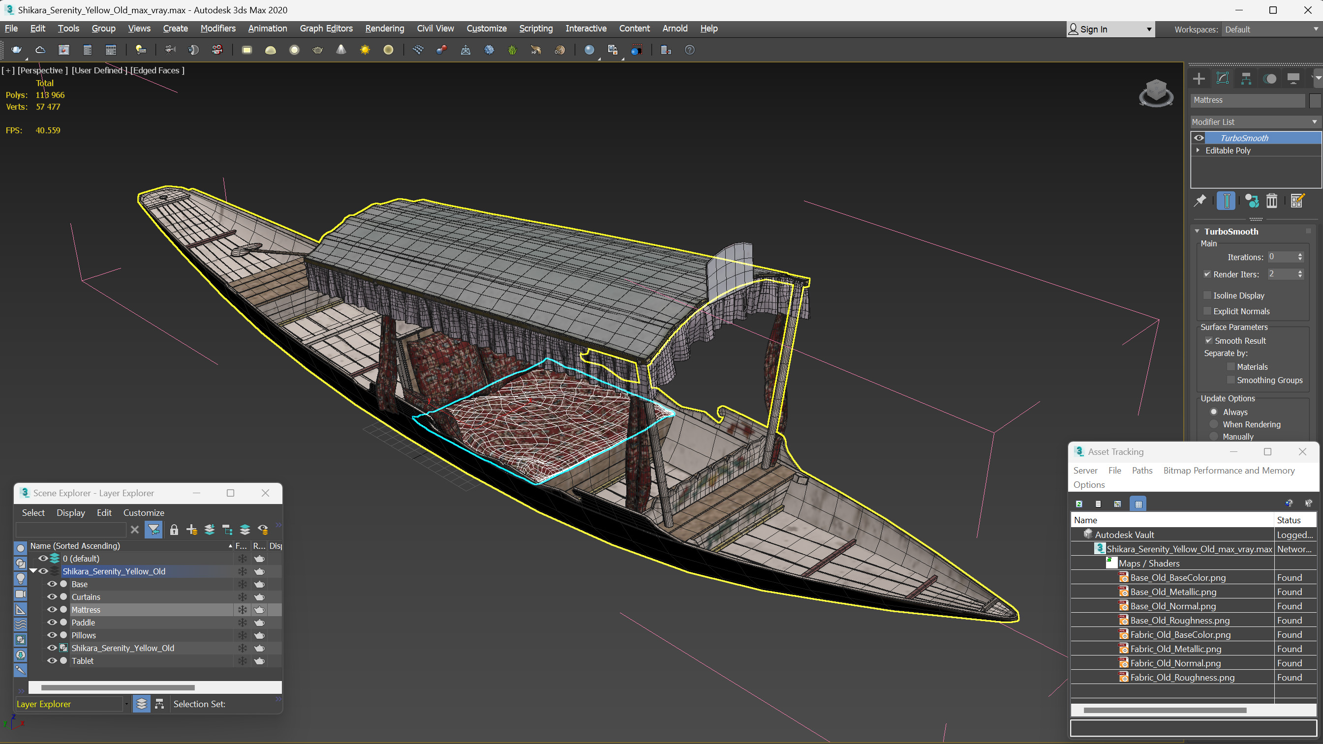 Shikara White Old 3D