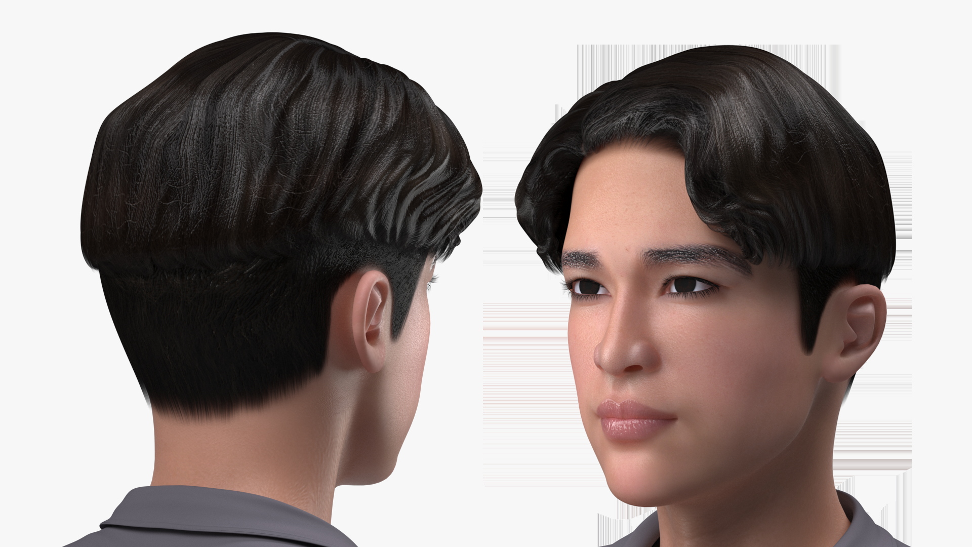 3D Chinese Man Rigged model