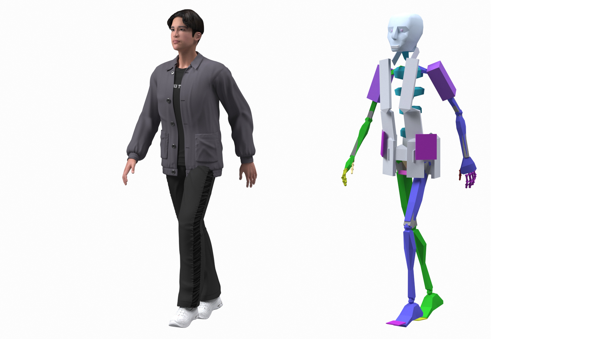 3D Chinese Man Rigged model