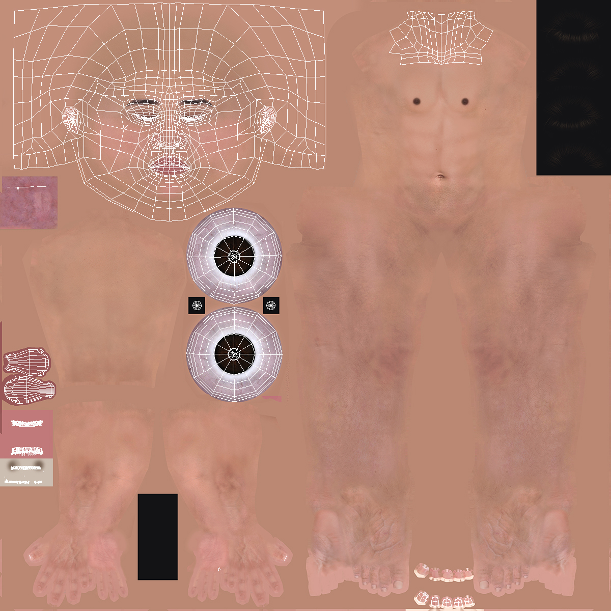 3D Chinese Man Rigged model