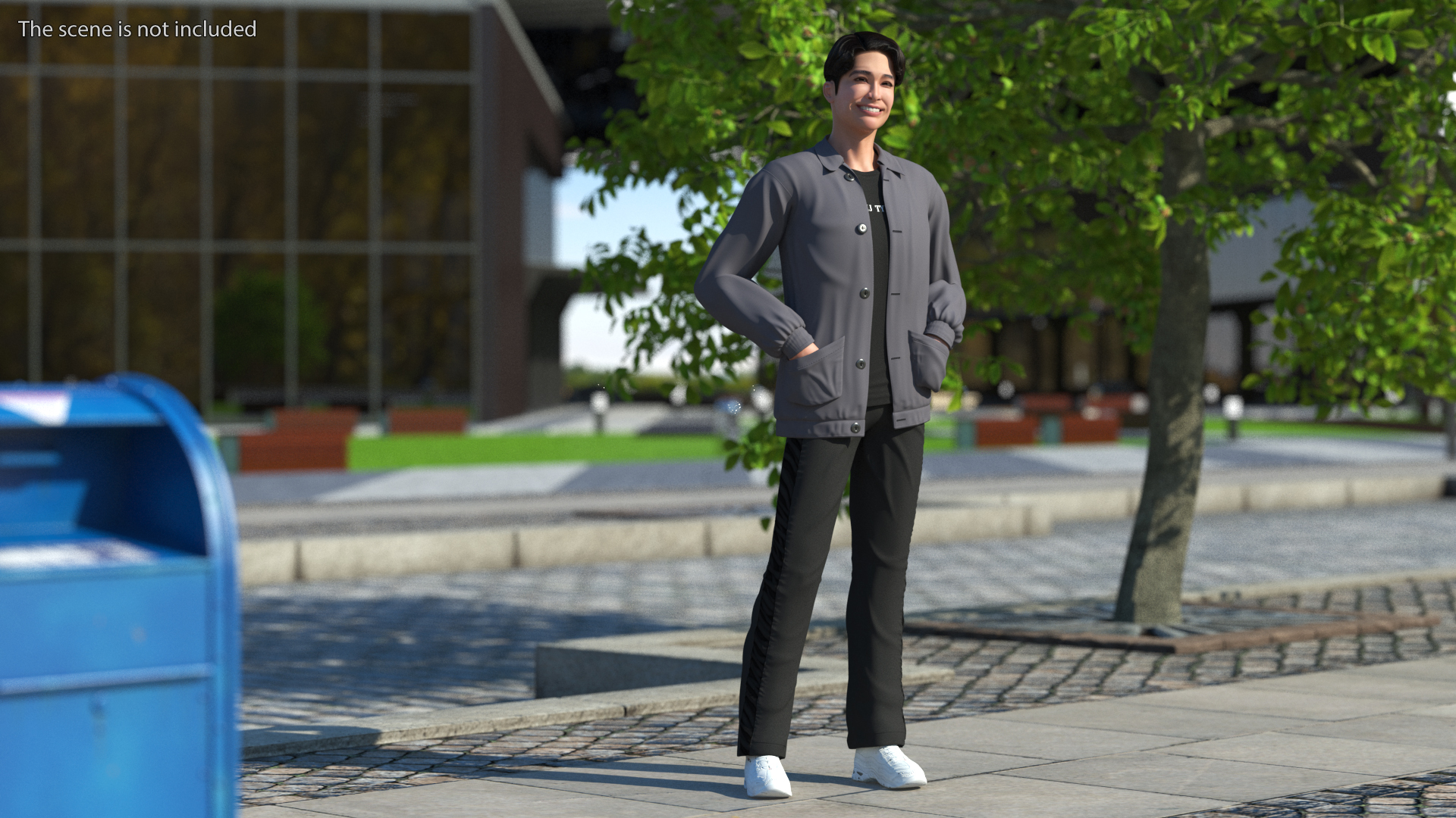 3D Chinese Man Rigged model