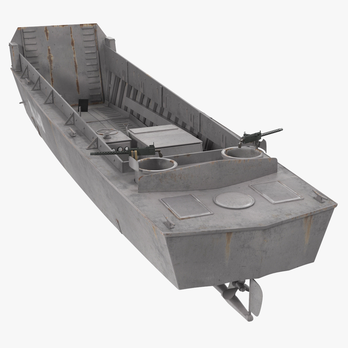 LCVP Higgins Boat Rusty, view 7