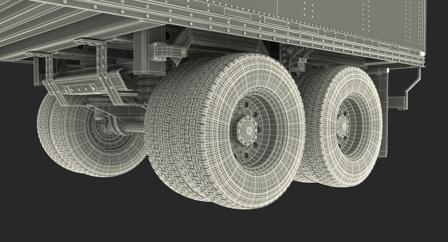 Truck Kenworth W990 with Semi Trailer 3D