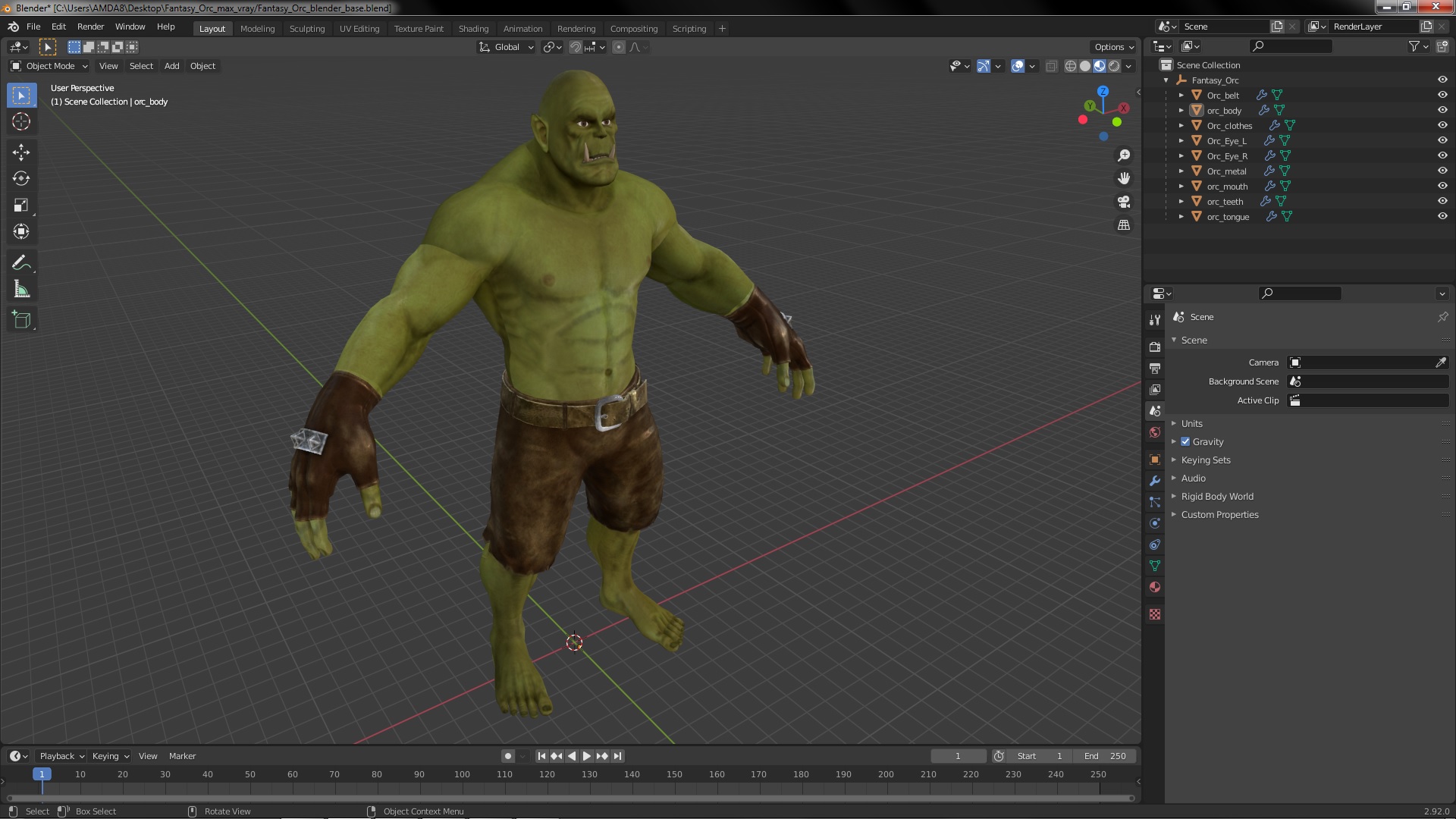 3D Fantasy Orc