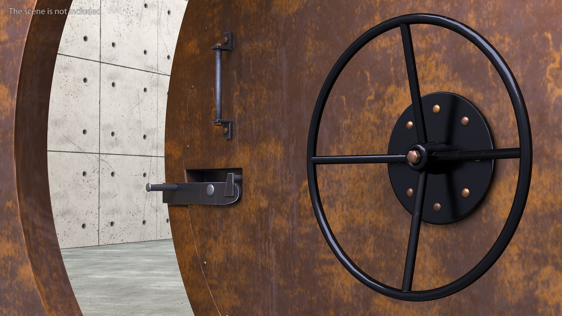 Antique Round Bank Vault Door 3D model