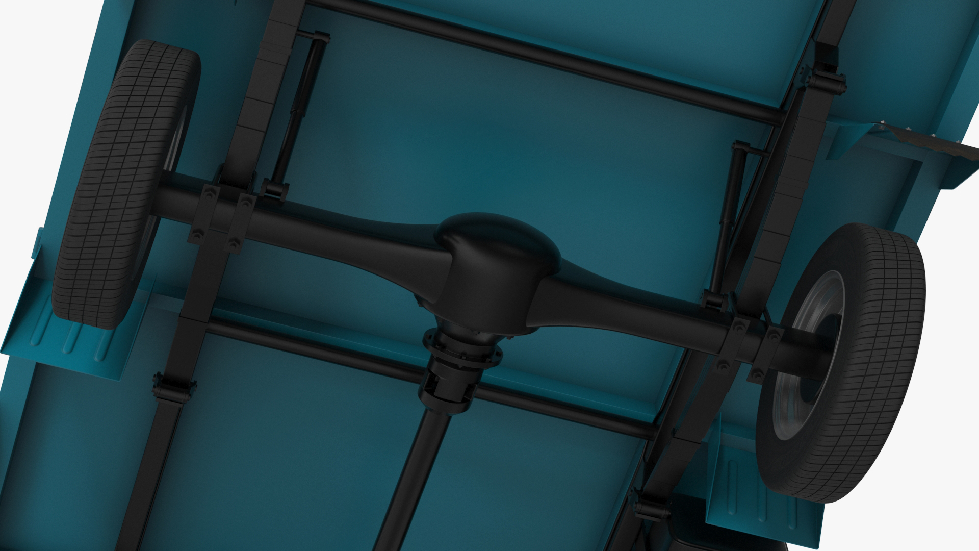 3D Asian Delivery Trike with Open Body Blue Rigged for Cinema 4D