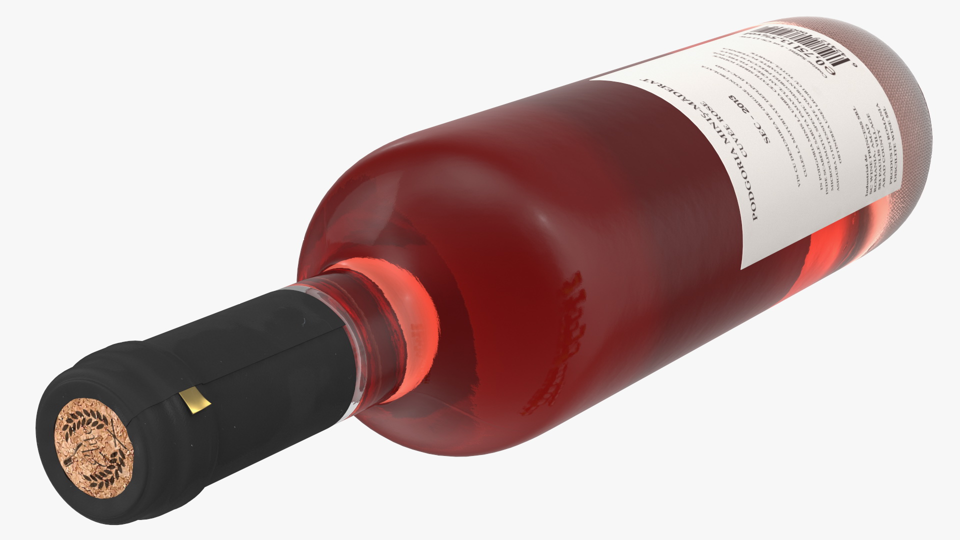 3D Wine Cooler Dual Zone Open Bottle model