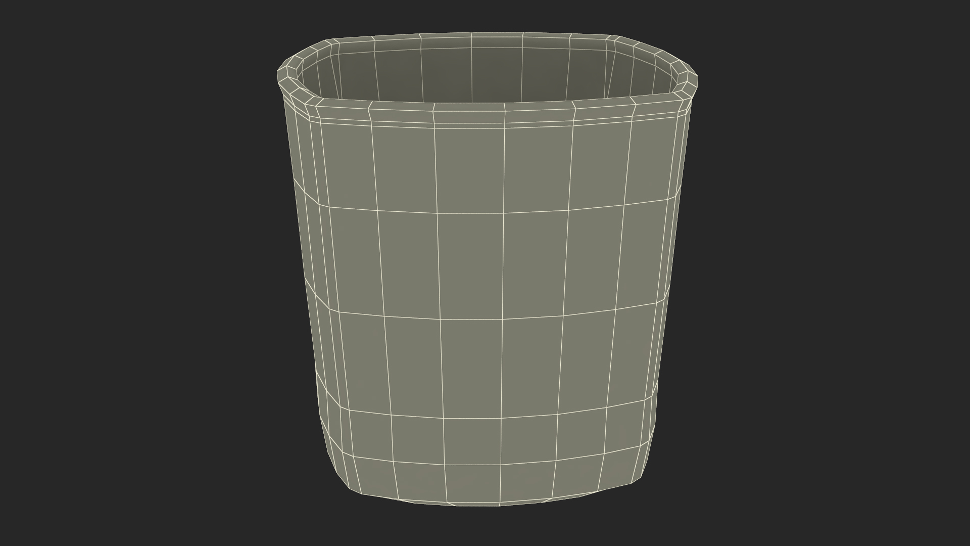 Square Base Drinking Glass Thick Bottom 3D model
