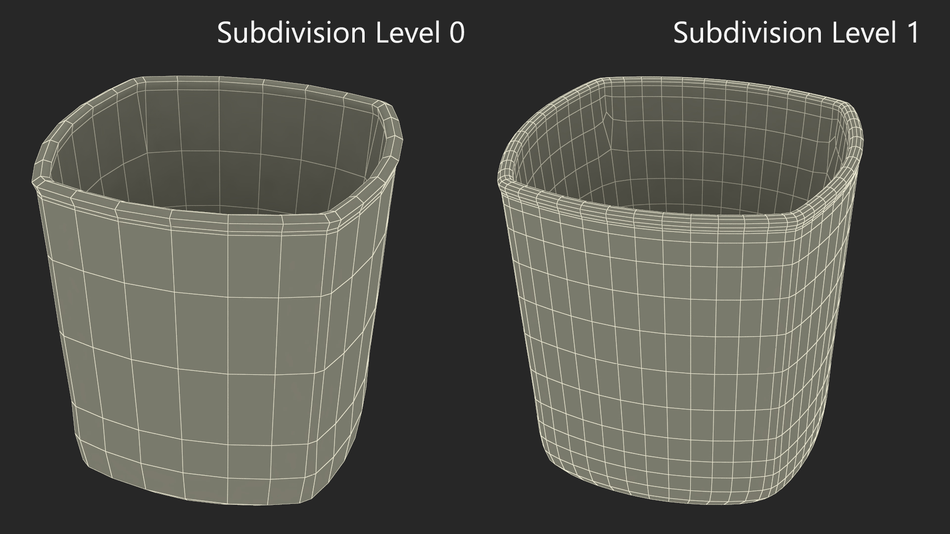 Square Base Drinking Glass Thick Bottom 3D model
