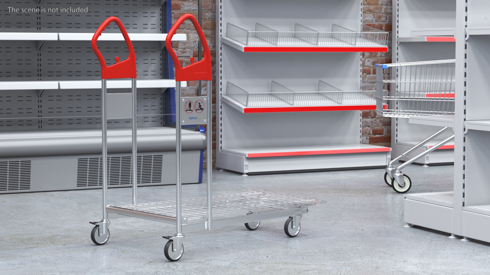 3D Cargo Flat Trolley model
