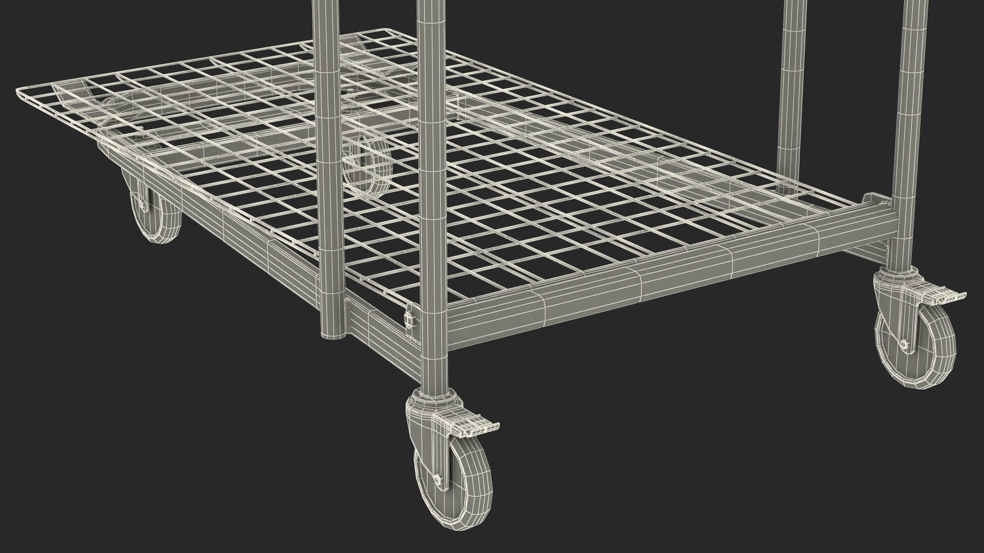 3D Cargo Flat Trolley model