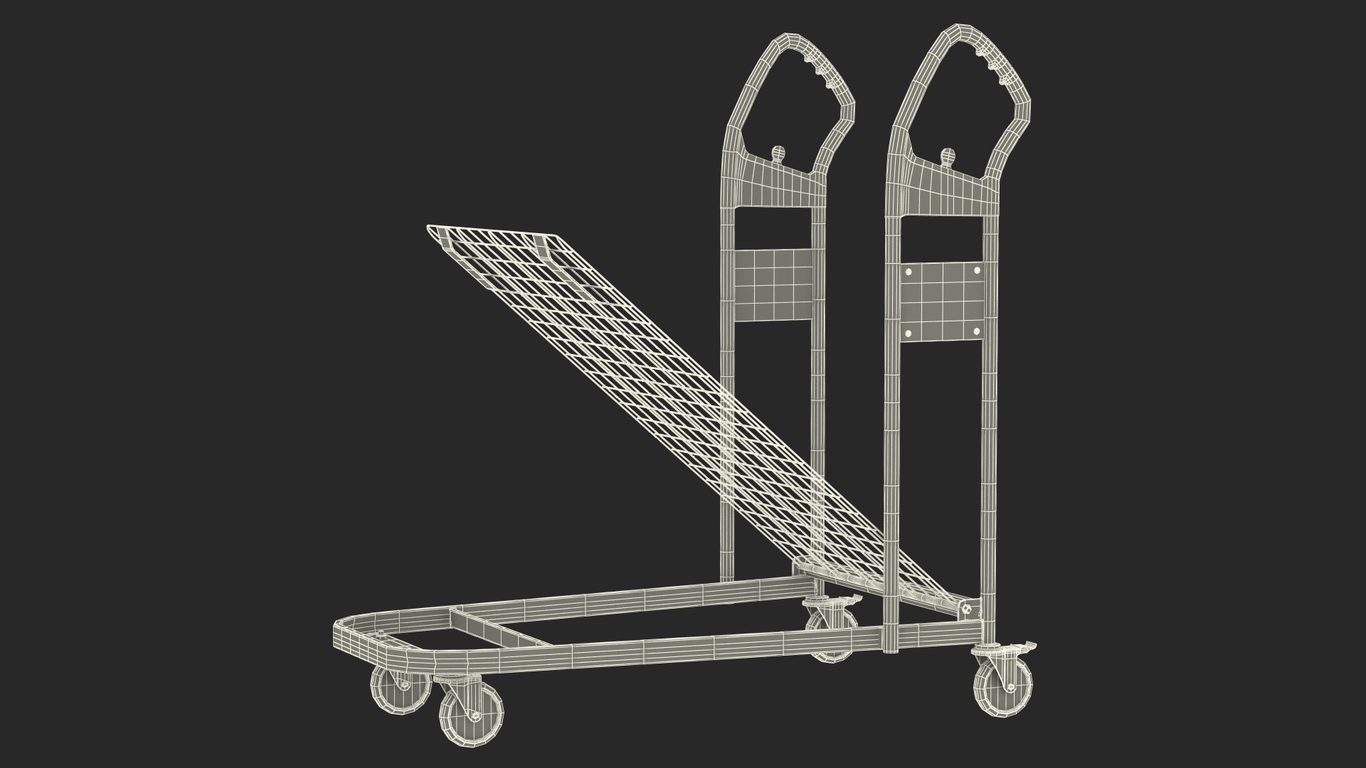 3D Cargo Flat Trolley model