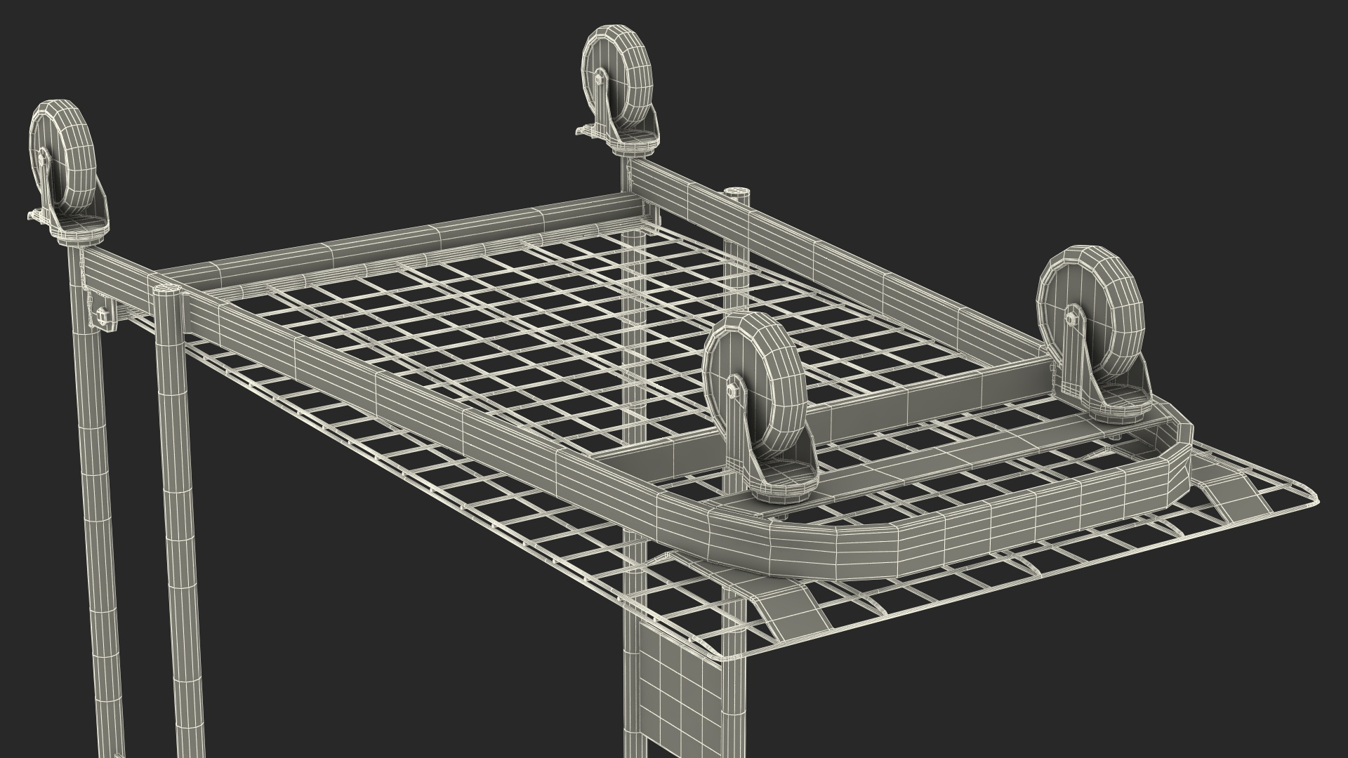 3D Cargo Flat Trolley model