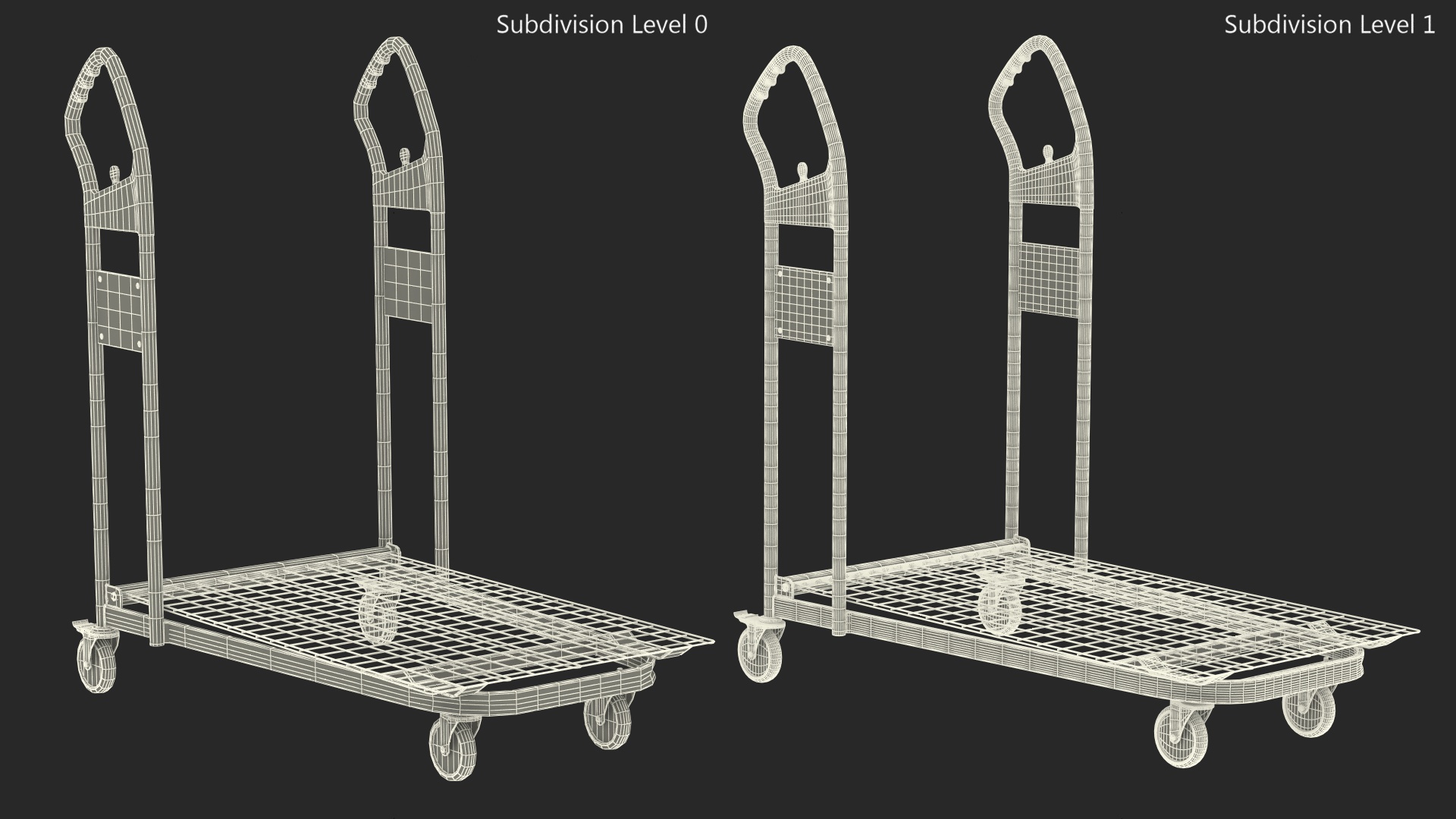 3D Cargo Flat Trolley model