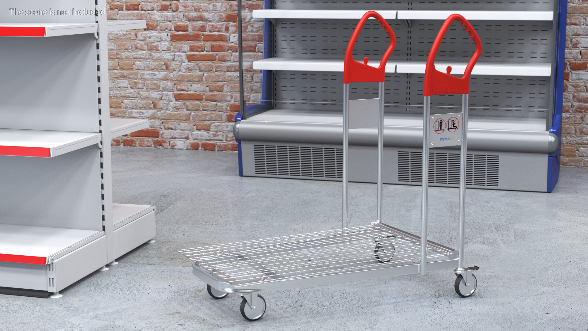 3D Cargo Flat Trolley model