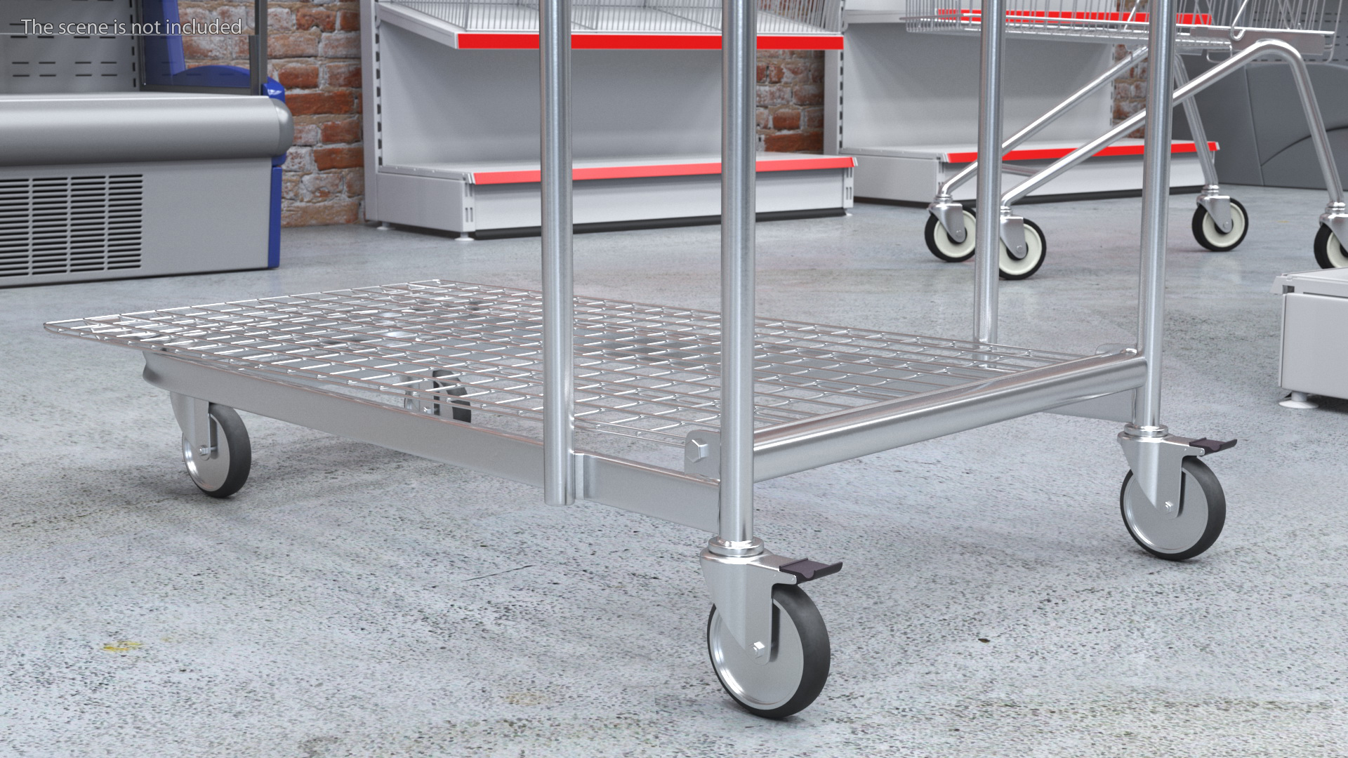 3D Cargo Flat Trolley model