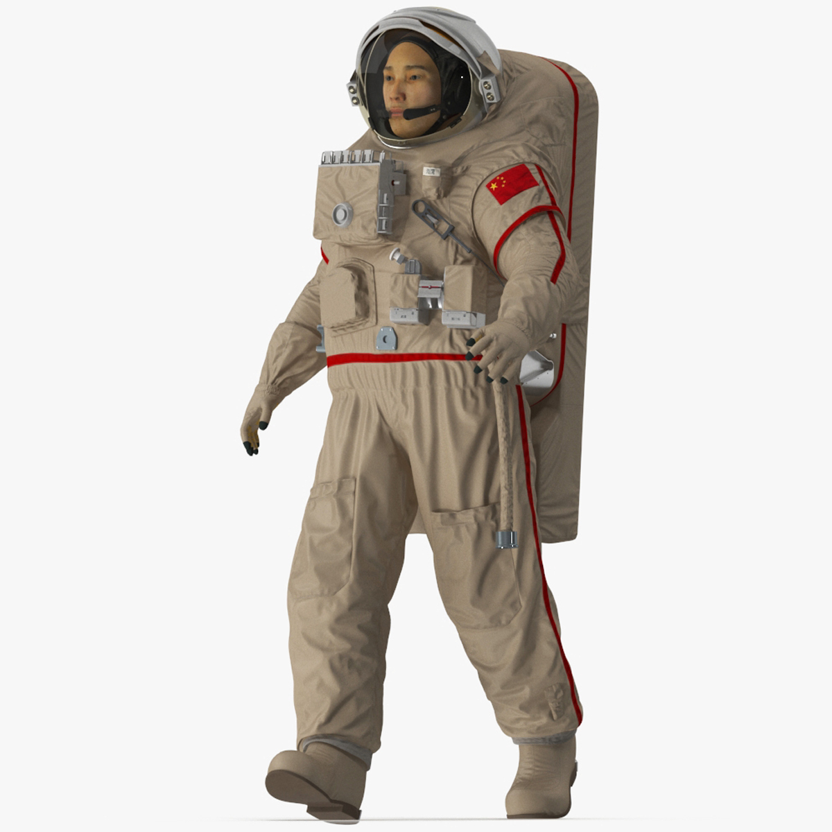 Chinese Astronaut Space Suit Haiying Rigged for Cinema 4D 3D