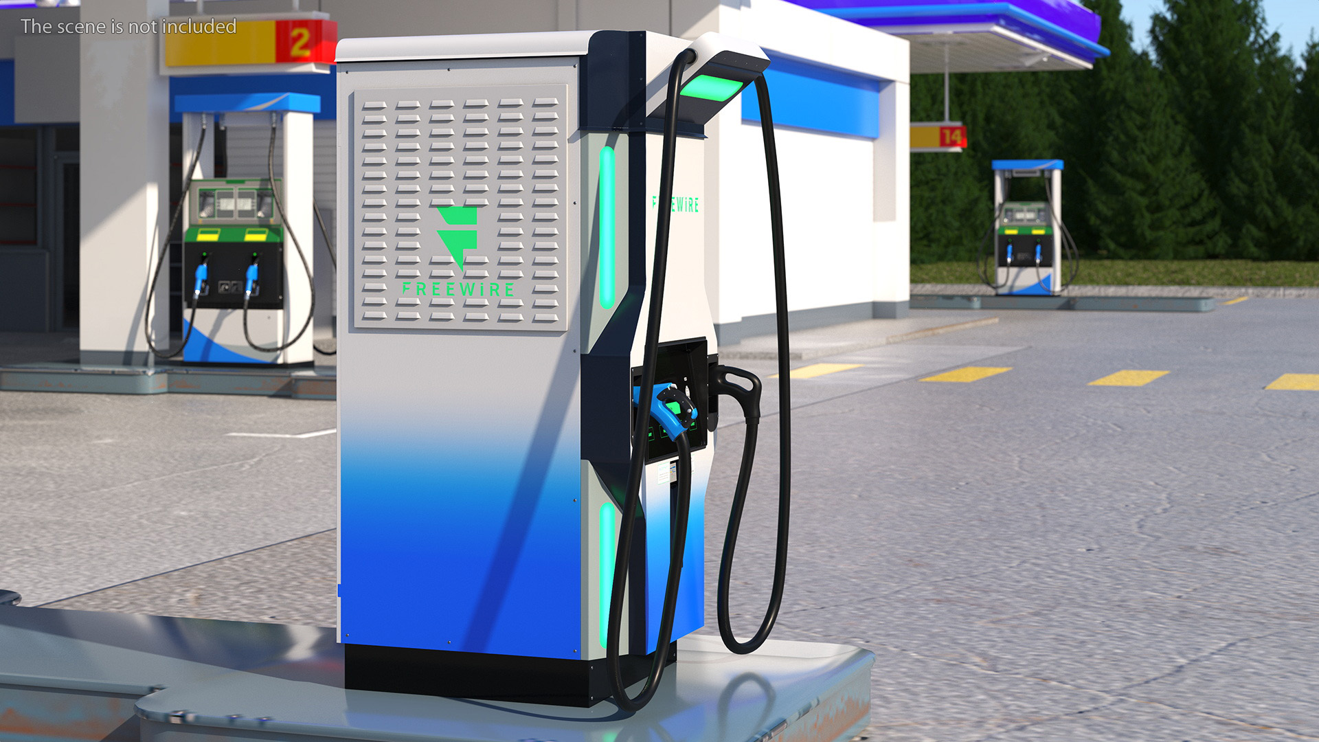 3D model Freewire Ultrafast EV Boost Charger 200 Blue Rigged for Maya