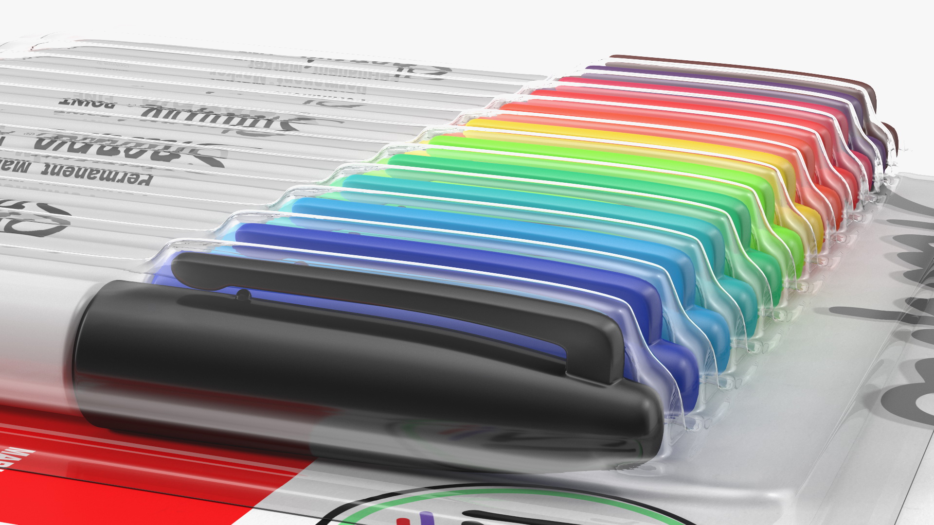 Sharpie Permanent Markers 12 Assorted Colors 3D model