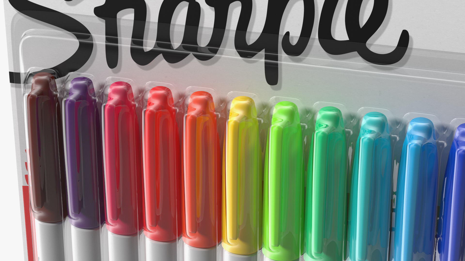 Sharpie Permanent Markers 12 Assorted Colors 3D model