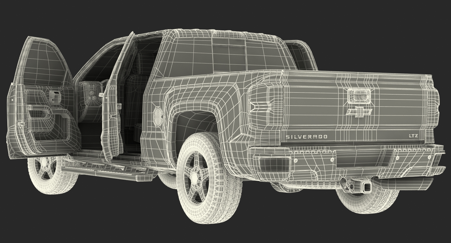 3D model Chevrolet Silverado 2015 Simple Interior