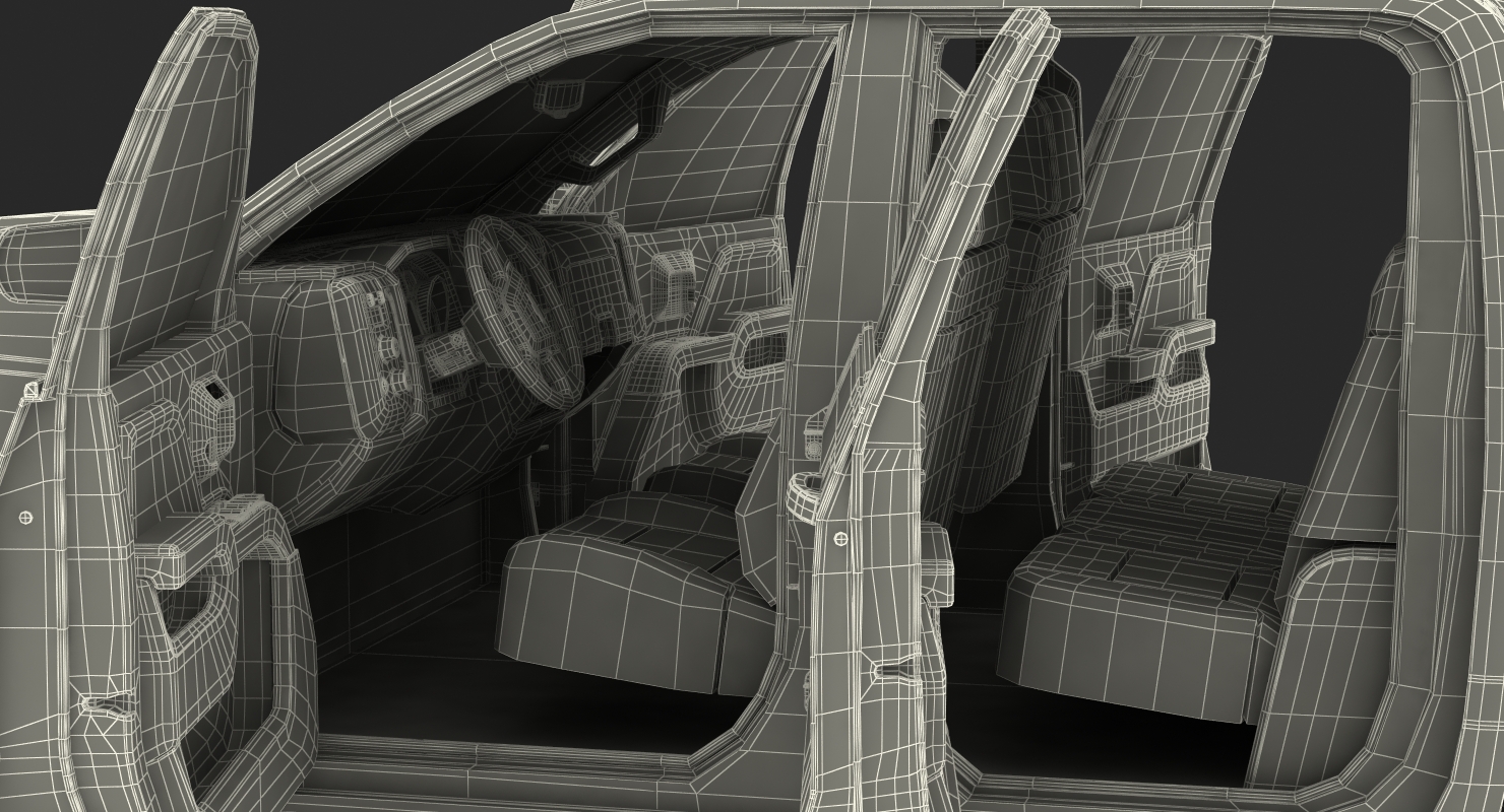 3D model Chevrolet Silverado 2015 Simple Interior